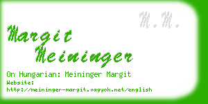 margit meininger business card